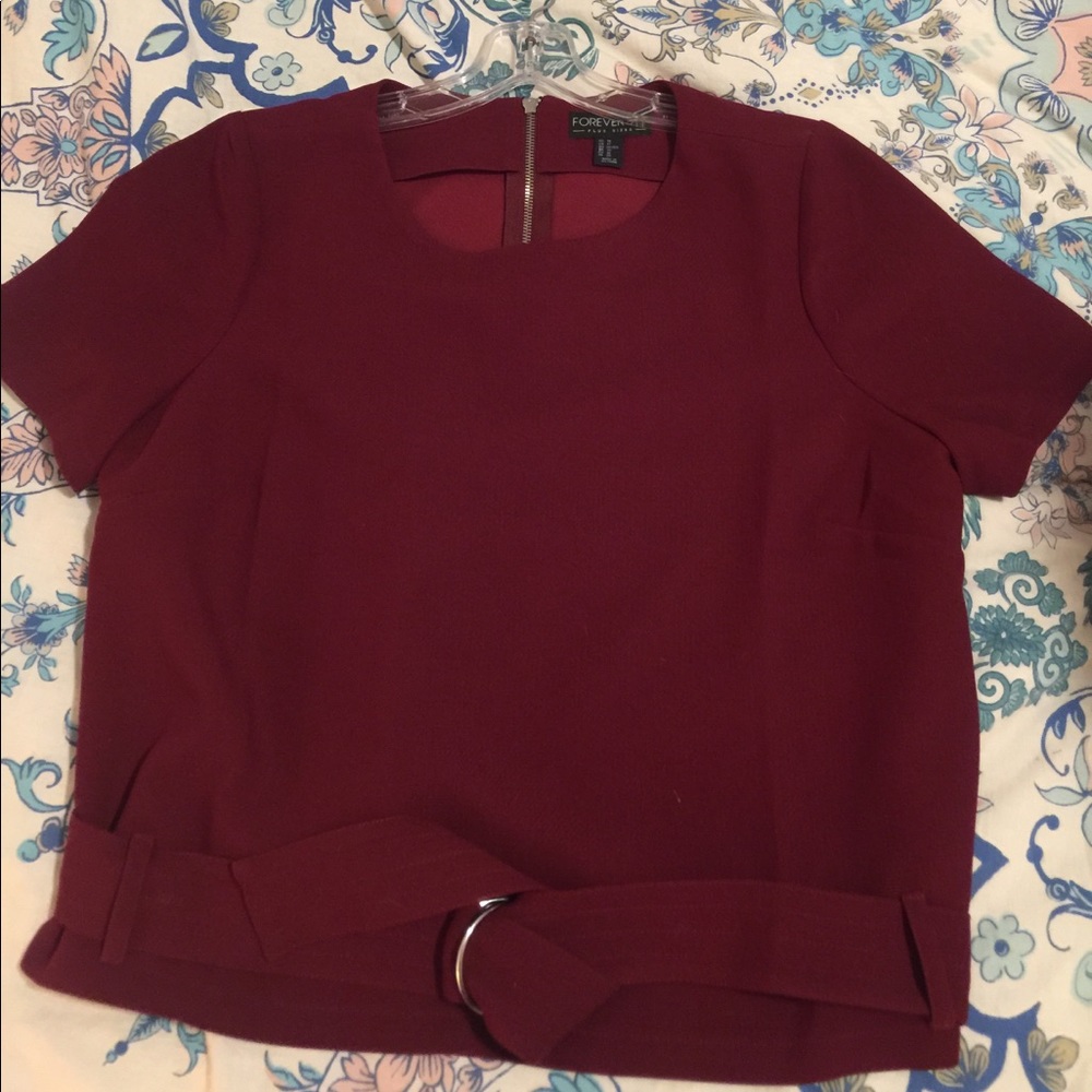 Burgundy Forever 21 Top